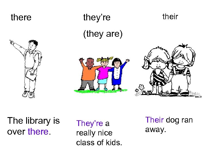 there they’re their (they are) The library is over there. They’re a really nice