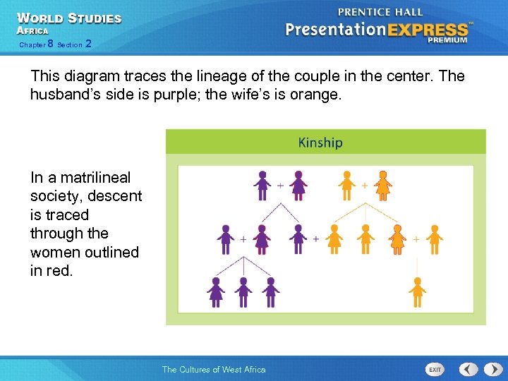 Chapter 8 Section 2 This diagram traces the lineage of the couple in the