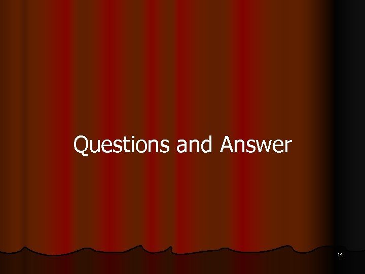 Questions and Answer 14 