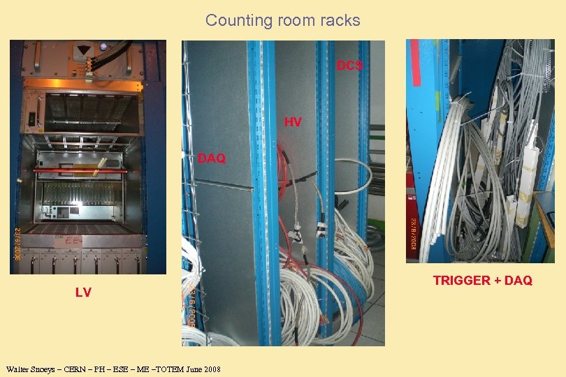Counting room racks DCS HV DAQ LV Walter Snoeys – CERN – PH –