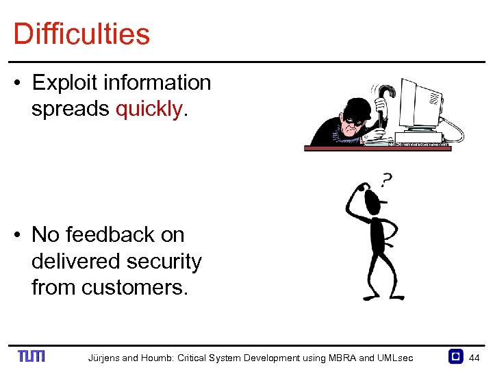 Difficulties • Exploit information spreads quickly. • No feedback on delivered security from customers.