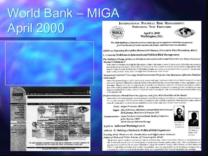 World Bank – MIGA April 2000 