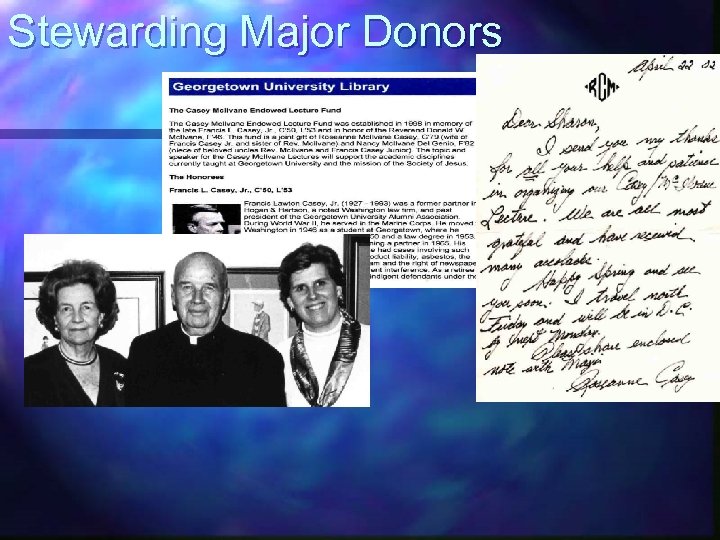 Stewarding Major Donors 