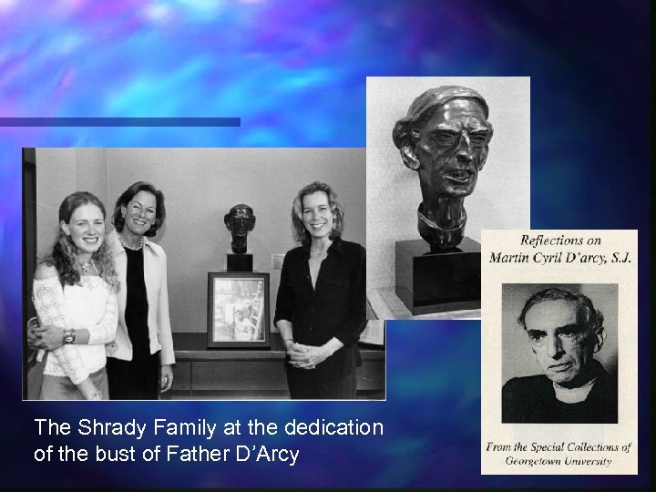 The Shrady Family at the dedication of the bust of Father D’Arcy 
