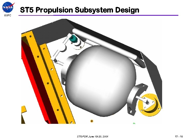 GSFC ST 5 Propulsion Subsystem Design ST 5 PDR June 19 -20, 2001 17