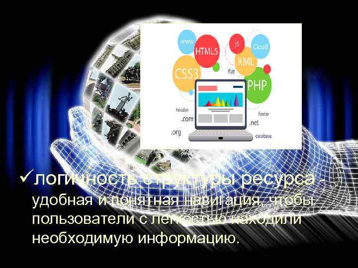 üлогичность структуры ресурса удобная и понятная навигация, чтобы пользователи с легкостью находили необходимую информацию.