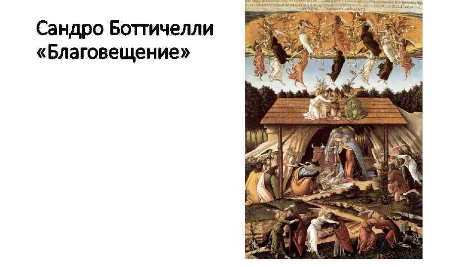 Сандро Боттичелли «Благовещение» 