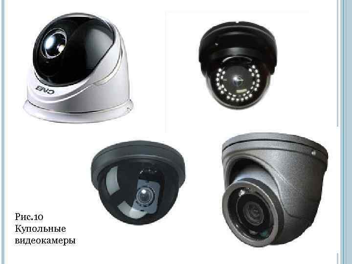 Рис. 10 Купольные видеокамеры 