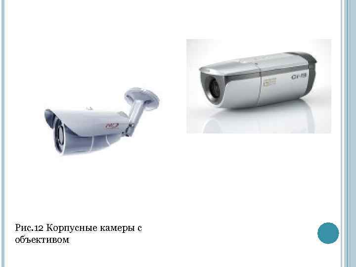 Рис. 12 Корпусные камеры с объективом 