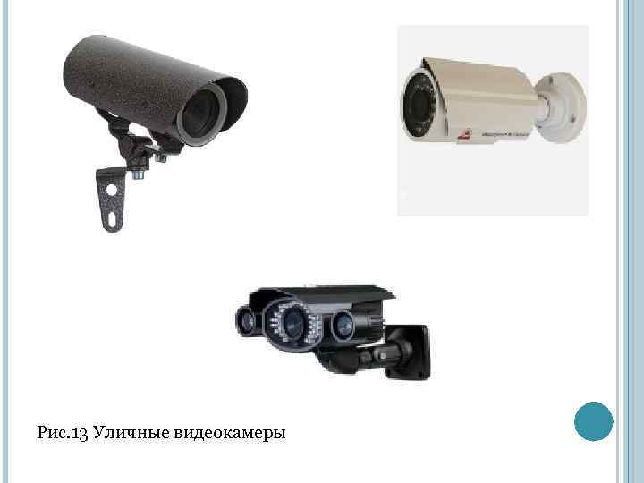 Рис. 13 Уличные видеокамеры 