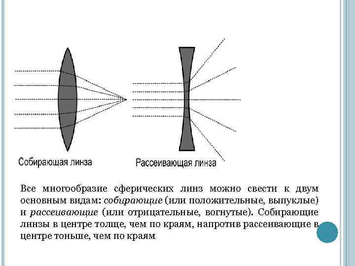 Какие линзы рассеивающие