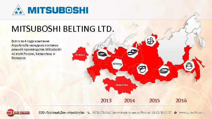MITSUBOSHI BELTING LTD. Всего за 4 года компания Агро. Ахтуба наладила поставки ремней производства