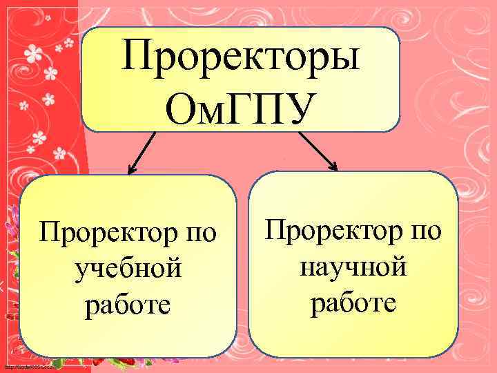 Проректоры Ом. ГПУ Проректор по учебной работе http: //linda 6035. ucoz. ru/ Проректор по