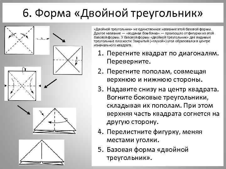 6. Форма «Двойной треугольник» не единственное название этой базовой формы. Другое название — «водяная