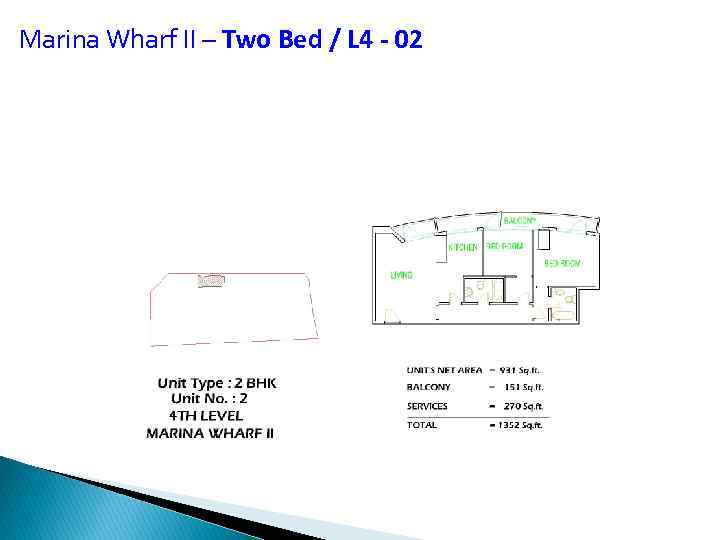 Marina Wharf II – Two Bed / L 4 - 02 