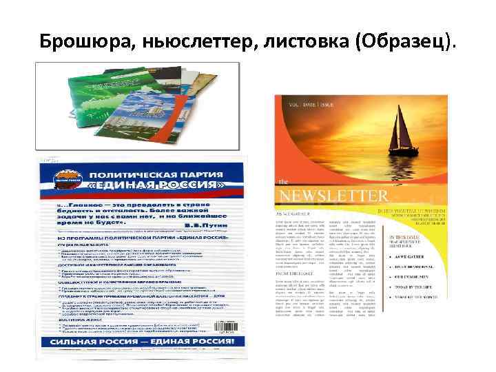Брошюра, ньюслеттер, листовка (Образец). 