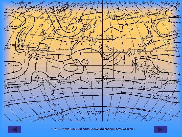 160 180 160 140 120 100 к западу от Гринвича 0 к востоку от
