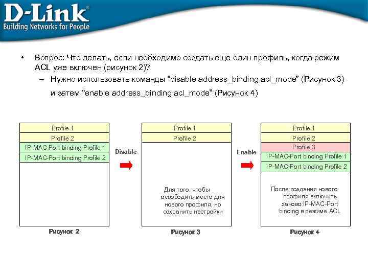  • Вопрос: Что делать, если необходимо создать еще один профиль, когда режим ACL