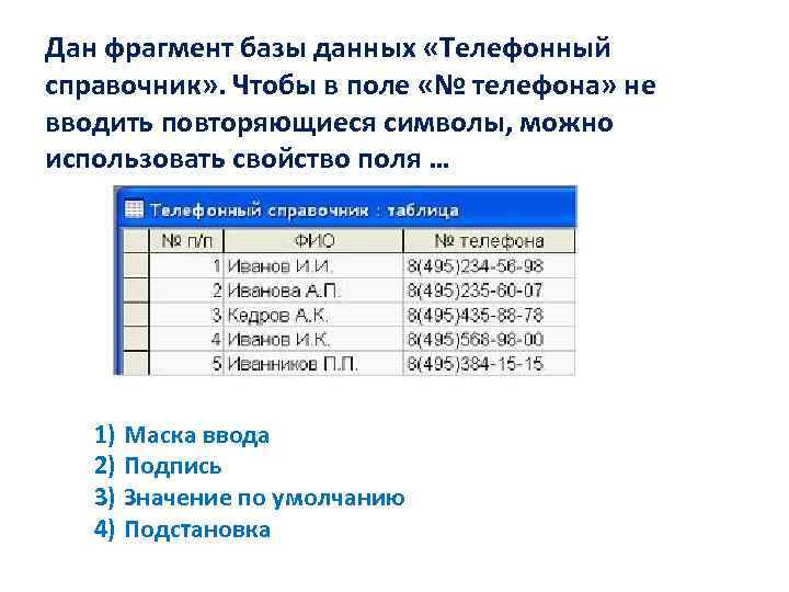 Лабораторная работа: Отчет по управлению базами данных Телефонный справочник