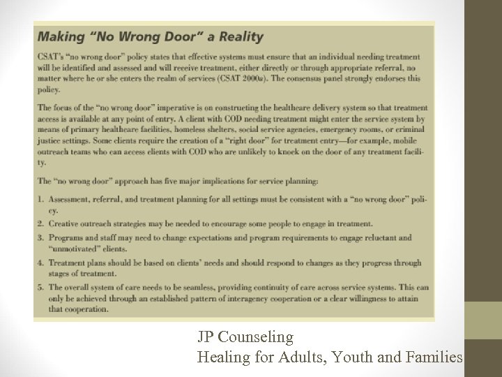 JP Counseling Healing for Adults, Youth and Families 