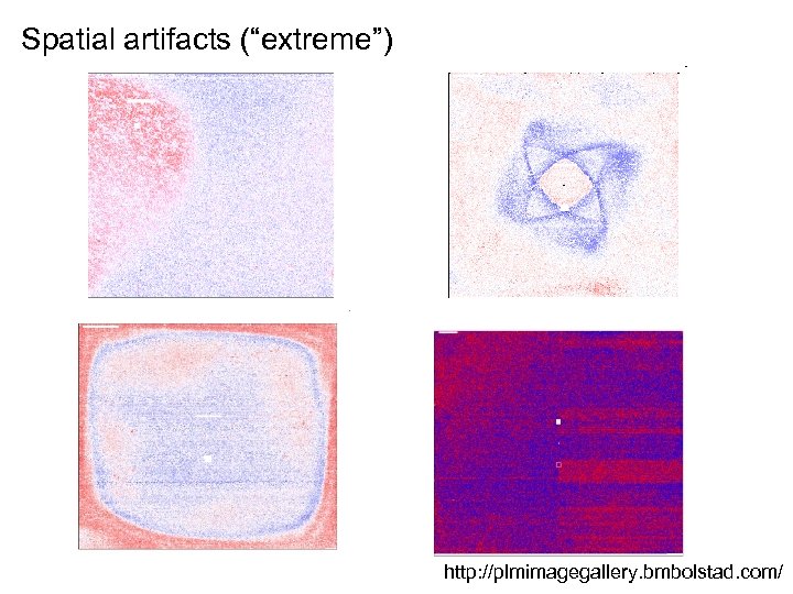 Spatial artifacts (“extreme”) http: //plmimagegallery. bmbolstad. com/ 