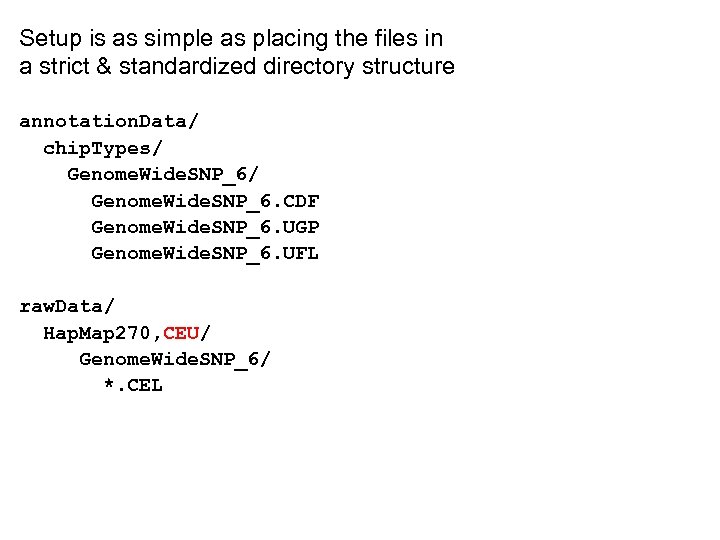 Setup is as simple as placing the files in a strict & standardized directory