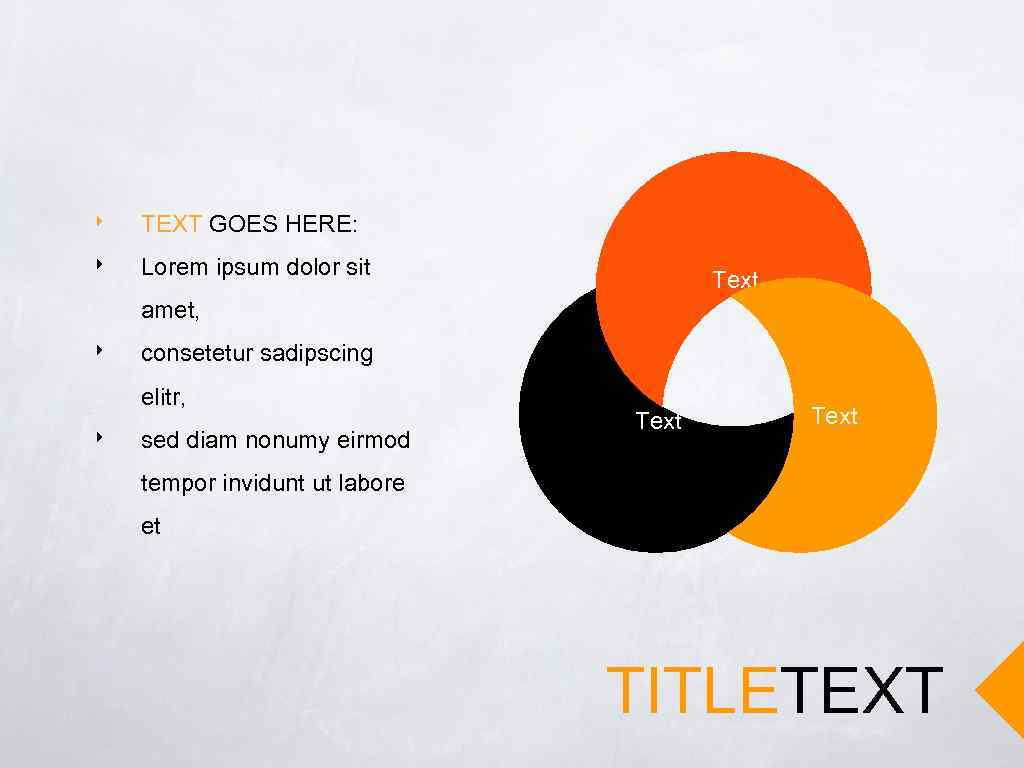 ‣ ‣ TEXT GOES HERE: Lorem ipsum dolor sit Text amet, ‣ consetetur sadipscing