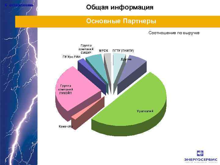 К оглавлению Общая информация Основные Партнеры Соотношение по выручке Группа компаний СИБУР ГИ Уро