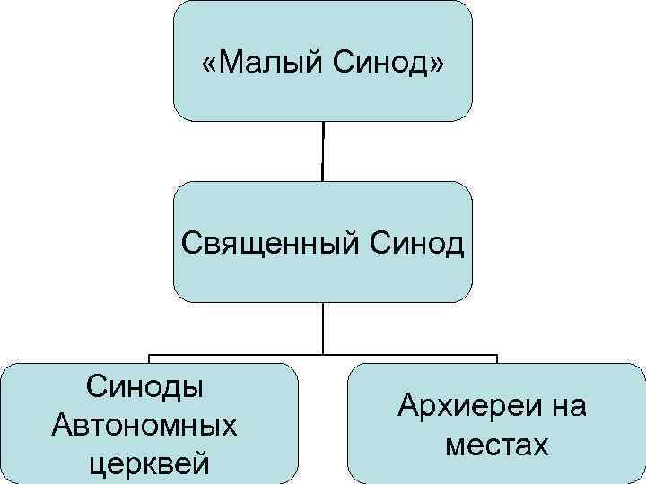  «Малый Синод» Священный Синоды Автономных церквей Архиереи на местах 