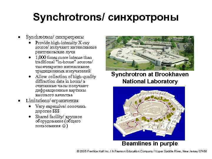 Synchrotrons/ синхротроны · · Synchrotrons/ синхротроны · Provide high-intensity X-ray source/ излучают интенсивные рентгеновские