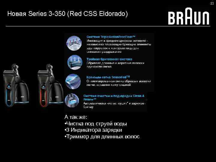 11 Новая Series 3 -350 (Red CSS Eldorado) А так же: • Чистка под