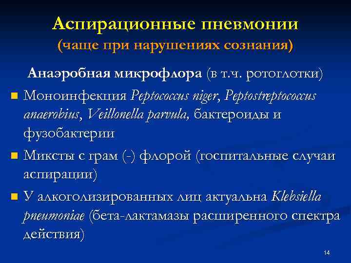 Основной возбудитель пневмонии. Аспирационная пневмония возбудители. Антибиотики при аспирационной пневмонии.