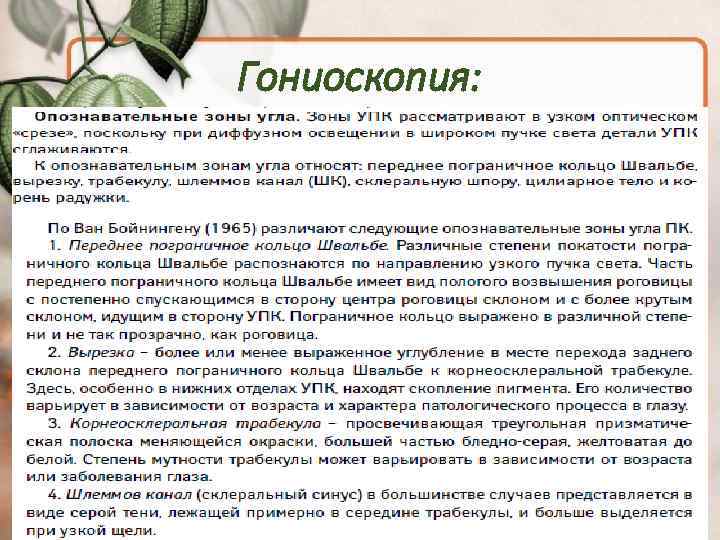 Гониоскопия: 