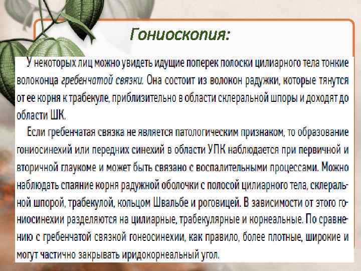 Гониоскопия: 