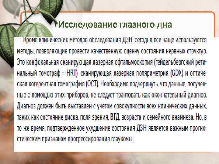 Исследование глазного дна 