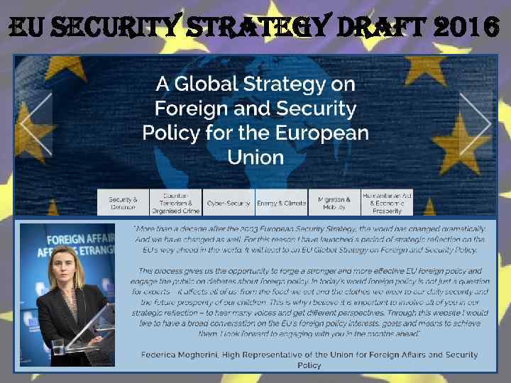eu security strategy draft 2016 