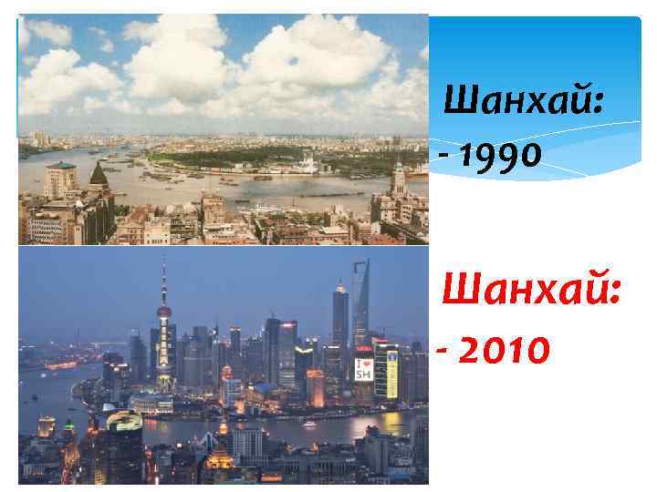 Шанхай: - 1990 Шанхай: - 2010 