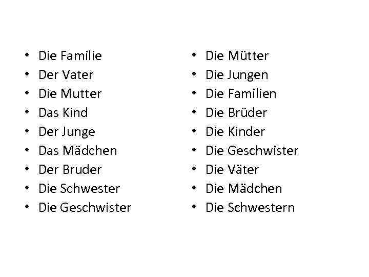  • • • Die Familie Der Vater Die Mutter Das Kind Der Junge