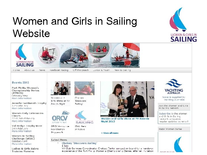 Women and Girls in Sailing Website 