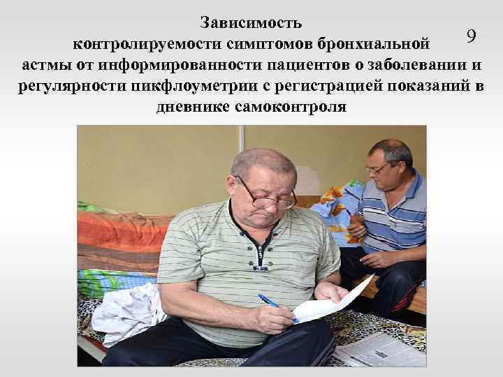 Зависимость 9 контролируемости симптомов бронхиальной астмы от информированности пациентов о заболевании и регулярности пикфлоуметрии