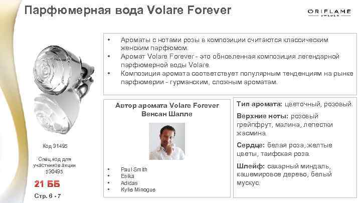 Парфюмерная вода Volare Forever • • • Ароматы с нотами розы в композиции считаются