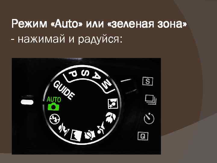 Режим «Auto» или «зеленая зона» - нажимай и радуйся: 