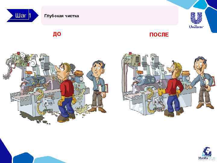 Шаг 1 Глубокая чистка ДО ПОСЛЕ 