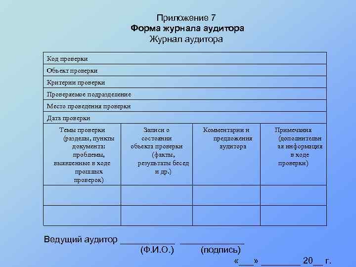 Поведенческий аудит безопасности образец заполнения