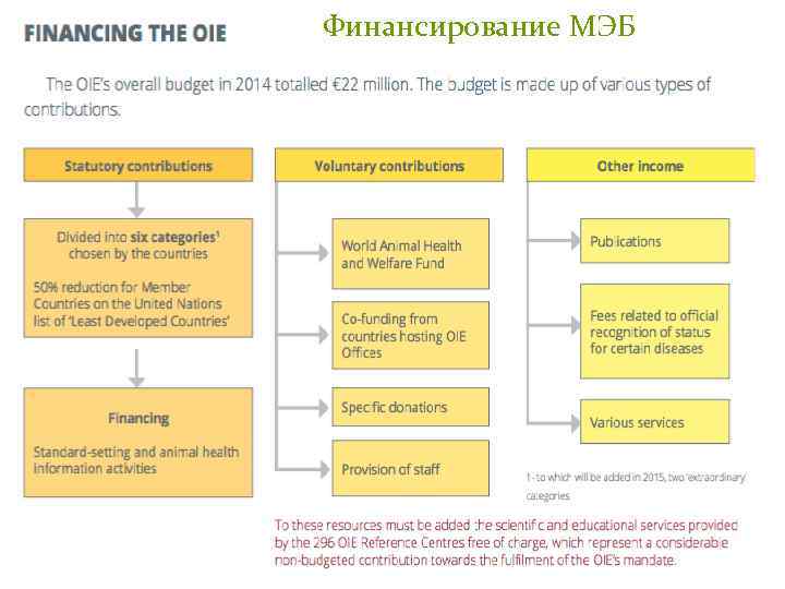 Финансирование МЭБ 