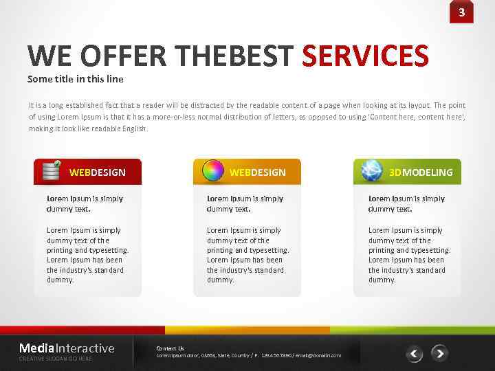 3 WE OFFER THEBEST SERVICES Some title in this line It is a long