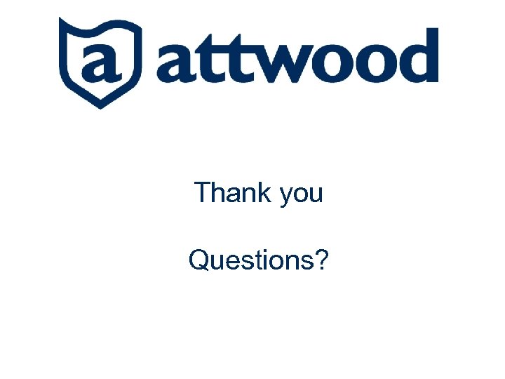 Thank you Questions? 16 