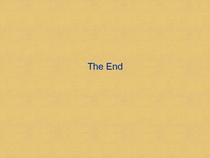 The End 