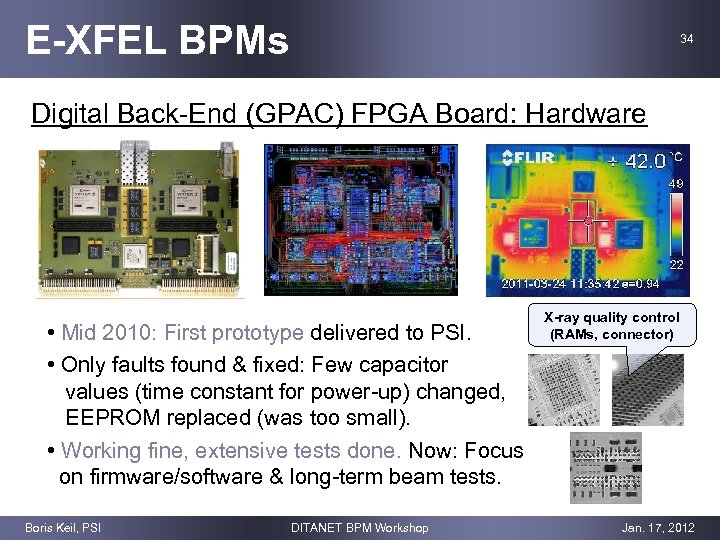 E-XFEL BPMs 34 Digital Back-End (GPAC) FPGA Board: Hardware • Mid 2010: First prototype