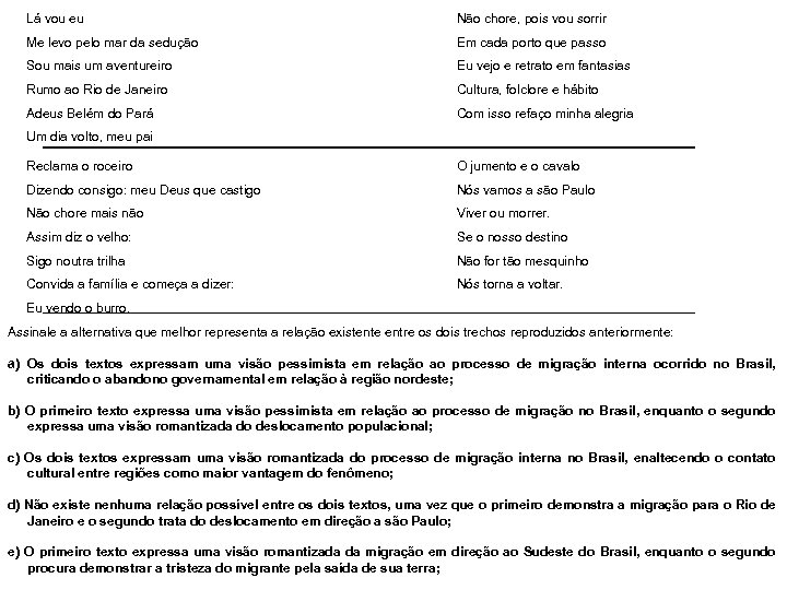 Lá vou eu Não chore, pois vou sorrir Me levo pelo mar da sedução